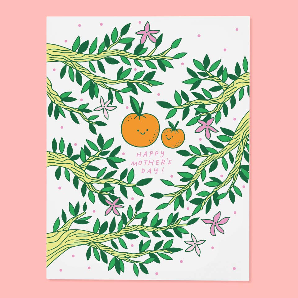 Orange Mother's Day Card