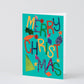Merry Christmas Collage Embossed Card