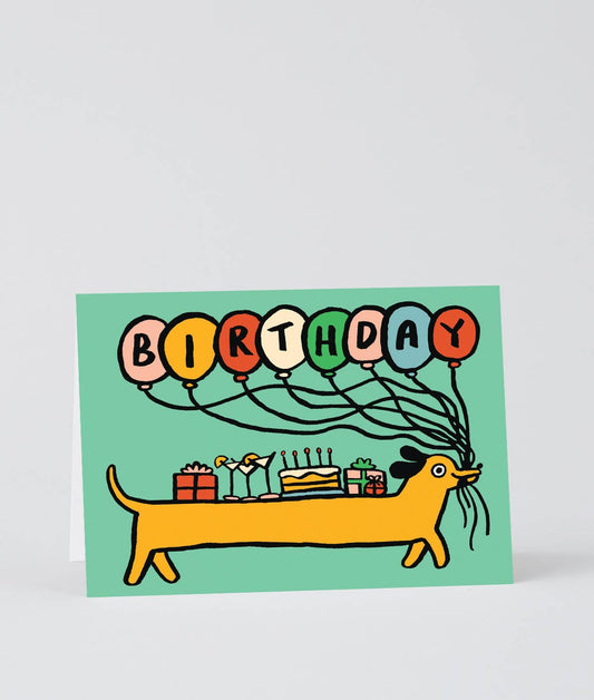 Birthday Sausage Dog Greeting Card