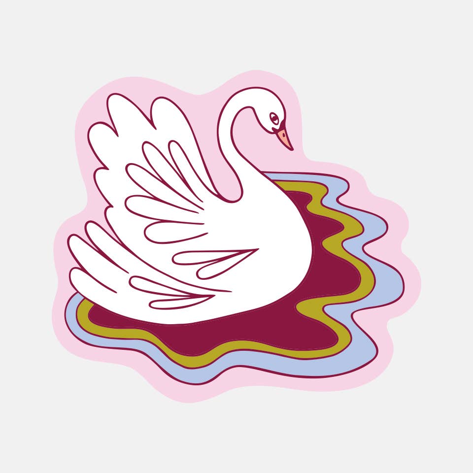 Swan Sticker