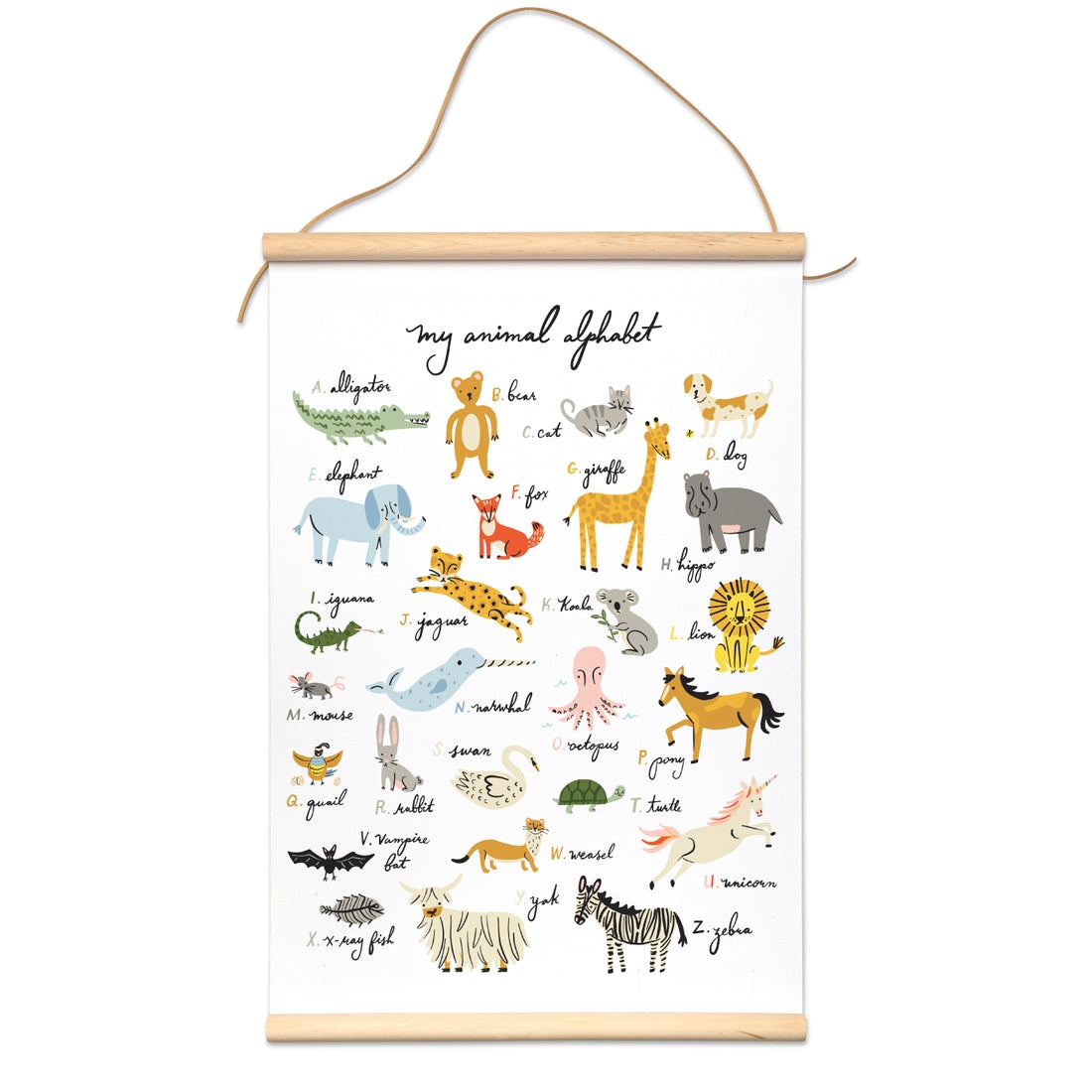 Animal Alphabet Canvas Banner