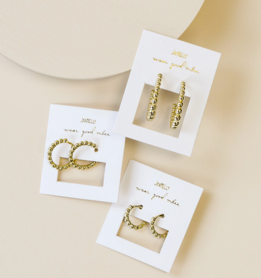 Ball Hoop Large Earrings