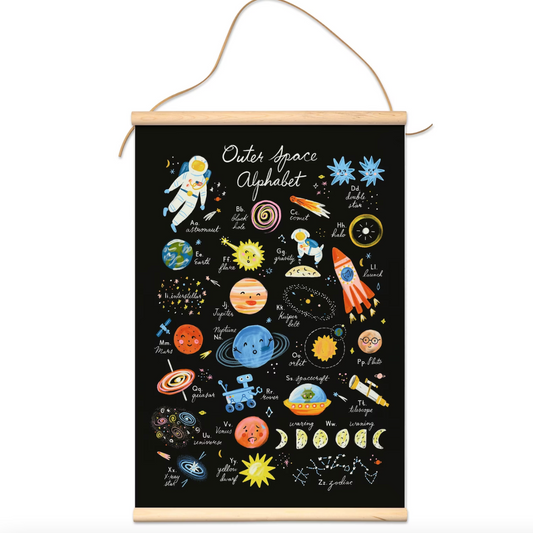 Outer Space Alphabet Canvas Banner