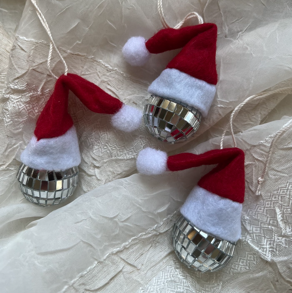 Santa Disco Ornaments