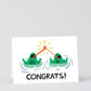 Congrats Frogs Greeting Card