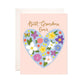 Floral Heart Grandma Greeting Card
