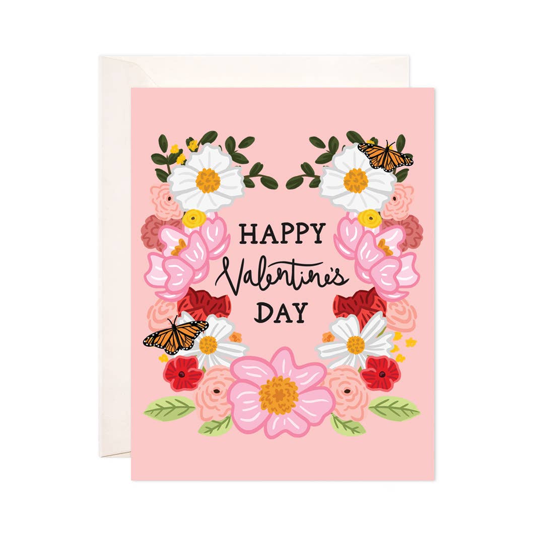 Floral Valentine Greeting Card