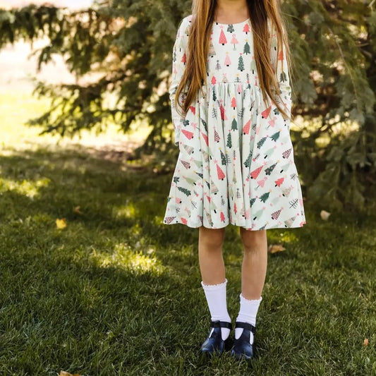 Gwendolyn Dress in Green Christmas