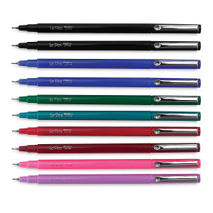 LePen Micro-Fine Point Pen, Pastel, 6 Per Pack, 2 Packs